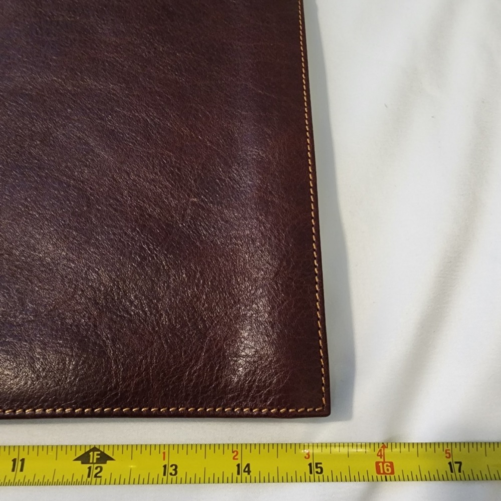 Peterbilt 579 Vintage Leather Document Portfolio‎ Holder Brown Case Office Work - Picture 8 of 10